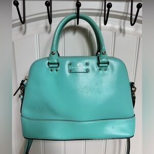 Kate Spade Mint Green Wesselley Rachelle Satchel with Crossbody Strap.